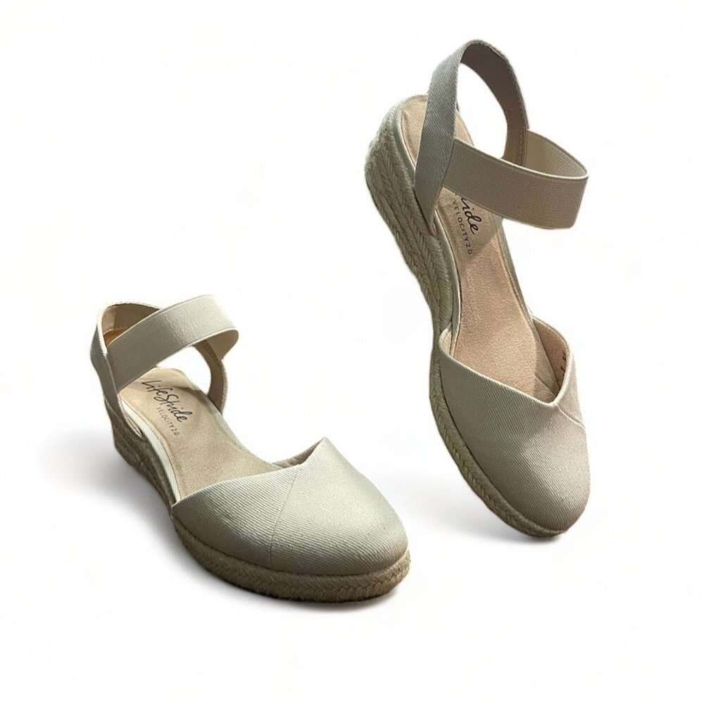 Life Stride Women's Kimmie Medium Espadrille Wedge Sandals, Size 9 M, New - Picture 1 of 9